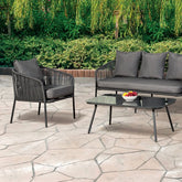 Myesha 4 Pc. Conversation Set Model La-A019Lg-4Pk-Chair By Furniture Of America